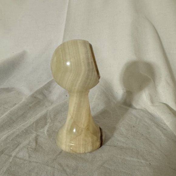 Unbranded Vintage White Onyx Marble Table Desktop Clock - Picture 4 of 8